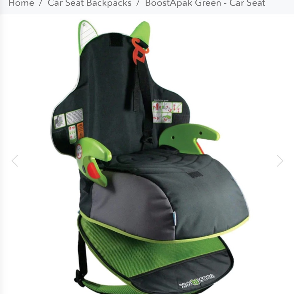 Trunki BoostApak Green - Travel Car Seat